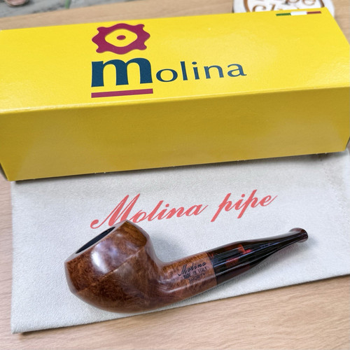 Molina Shorty Brown Bulldog Nose Warmer (MO5) (9mm) Filter Pipe - New