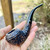 Peterson Aran Rusticated Bent Rhodesian (999) Fishtail Pipe - New