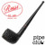 Rossi Piccolo 8105 Black Rusticated Straight Billiard Pipe by Savinelli
