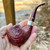 Peterson Irish Harp Sandblasted Bent Brandy (68) Sterling Silver Pipe - New Peterson Irish Harp Sandblasted Bent Brandy (68) Sterling Silver Pipe - New