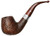 Peterson Irish Harp Sandblasted Bent Brandy (68) Sterling Silver Pipe - New