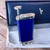 IM Corona Old Boy Pipe Lighter Blue Matte Chrome Japan Made 64-3109