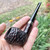 Peterson Petite Junior Rusticated Rhodesian Fishtail Tobacco Pipe - NEW