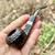 Peterson Petite Junior Rusticated Nickel Mounted Bent Bulldog Tobacco Pipe - NEW