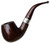 Peterson Irish Harp Smooth Bent Brandy (68) Fishtail Pipe Sterling - New