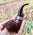 Peterson Irish Harp Sandblasted Bent Apple (03) Fishtail Pipe - Sterling Silver Peterson Irish Harp Sandblasted Bent Apple (03) Fishtail Pipe - Sterling Silver