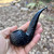 Rossi Mezzanotte Bent Apple (8642) 6mm Filter Tobacco Pipe by Savinelli - New