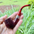 Peterson Irish Harp Sandblasted Bent Billiard (65) Fishtail Pipe Sterling Silver