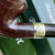 Peterson Aran Smooth Nickel Mounted Bent Dublin (B10) Fishtail Pipe - NEW