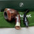 Peterson Aran Smooth Nickel Mounted Bent Dublin (B10) Fishtail Pipe - NEW