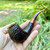 Savinelli Tortuga Rusticated Billiard (677 KS) 6mm Filter Pipe w/ Cap New