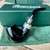 *d Peterson Ebony Spigot Black Billiard  (XL90) Fishtail Pipe Sterling Silver