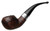 FISHTAIL Peterson Aran Smooth Nickel Mounted Bent Rhodesian (999) Fishtail Tobacco Pipe - New