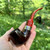 Peterson Irish Harp Smooth Bent Billiard (XL90) Fishtail Pipe Sterling Silver