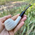 Meerschaum Lattice Finish Brandy Bowl Volcano Pipe w/Dark Amber Stem By Paykoc