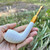 Classic Lattice Finish Tall Elongated Bowl  Block Meerschaum Pipe By Paykoc