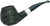 Rattray's Brave Heart 'G' Sandblasted Green Bent Brandy (150) 9mm Filter Pipe