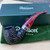Peterson Dracula Rusticated Bent Billiard (XL90) Fishtail Pipe Red Acrylic Stem