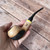 Dapper Olive Wood Bent Ball Tobacco Pipe 9mm Filter - NEW
