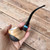 Dapper Meerschaum Lined Olive Wood Churchwarden Tobacco Pipe 9mm Filter - NEW