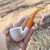 Turkish Block Meerschaum Billiard Smooth Finish w/ Lattice Stripe Pipe by Paykoc