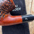Ascorti Italia Carved Sei Oom Paul Briar Tobacco Pipe Italy Acrylic Stem - New