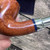 Savinelli Eleganza Smooth Natural Bent Billiard (601) 6mm Filter Tobacco Pipe