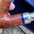 Savinelli Eleganza Smooth Natural Bent Billiard (601) 6mm Filter Tobacco Pipe