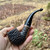 Peterson Dublin Filter Rusticated Bent Billiard (XL90) 9mm Filter Fishtail Pipe