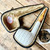 Block Meerschaum Classic Lattice Finish Large Straight Bran Pipe by Paykoc - NEW