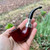 Peterson Red Spigot Smooth Calabash (05) Fishtail Pipe Sterling Silver - New