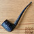 Rossi Piccolo 8112 Black Rusticated Tobacco Pipe by Savinelli - New