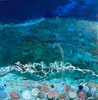 Ocean resin pebble layered