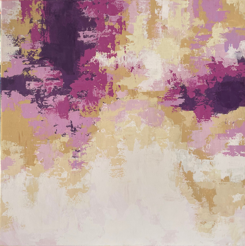 Warm yellows and purples Abstract