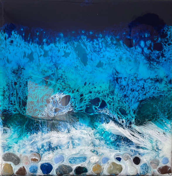 Resin Ocean seaside Pebble effect