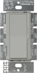 LUTRON DIVA STYLE SINGLE/3-WAY QUIET 3-SPEED 1.5A FAN CONTROL SWITCH GRAY DVFSQ-F-GR