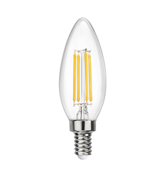 LED Bulb 6 Watt Torpedo 60W Equivalent Medium Base Clear Dimmable 2/Pk