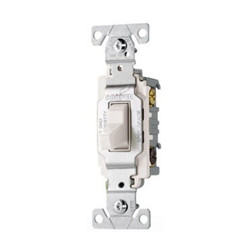 Switch Toggle 3Way 20A 120/277V Swire WH