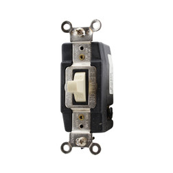 20A 120-277VAC Single Pole Spec Grade Switch Back and Side Wired Ivory