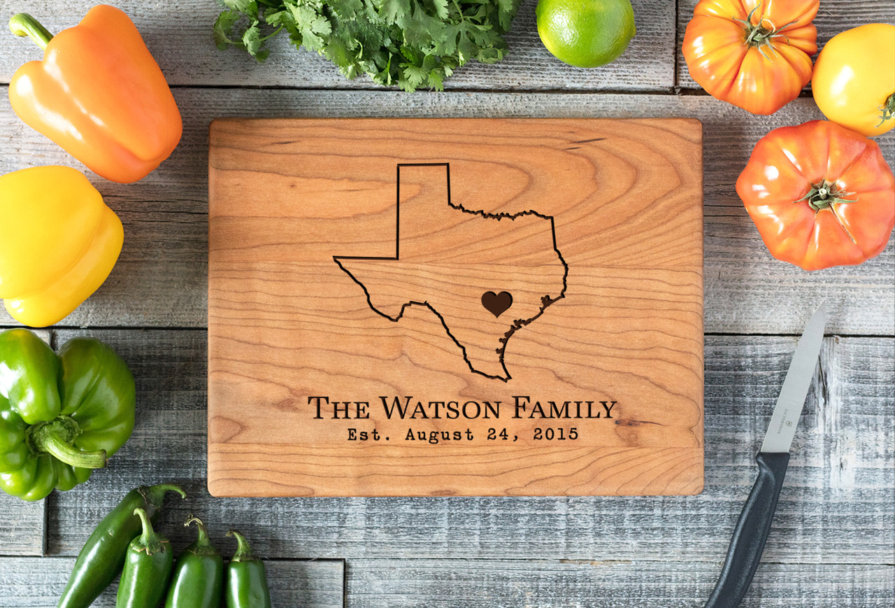 Cherry Personalized Cutting Board ~ State