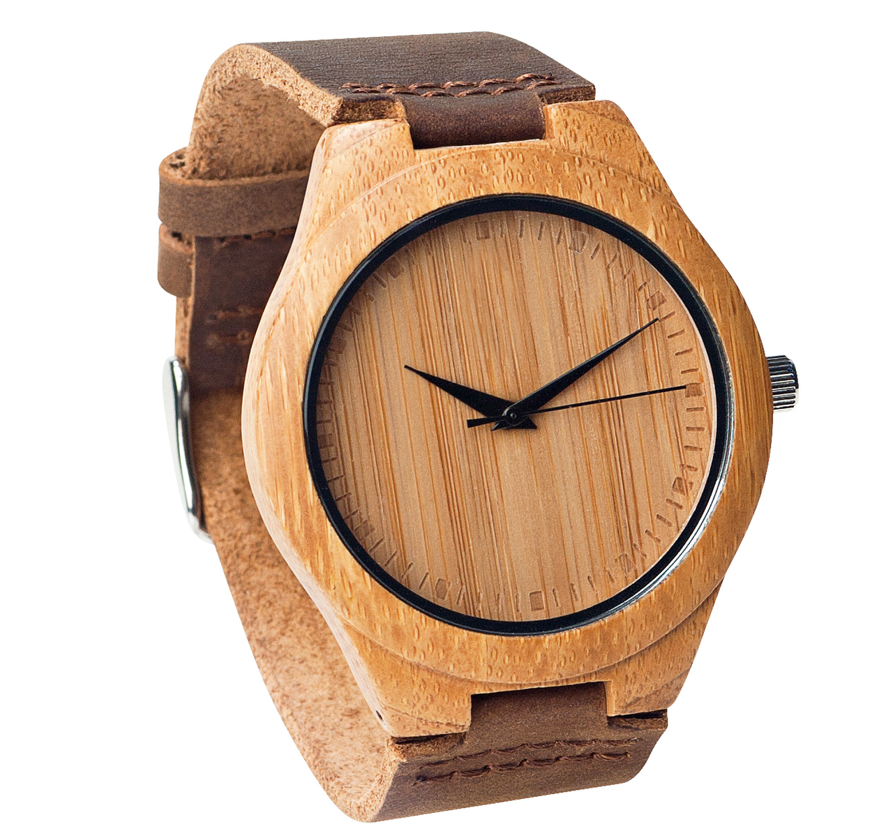 Wood Engraved Personalized Bamboo Watch W#65 - Crux