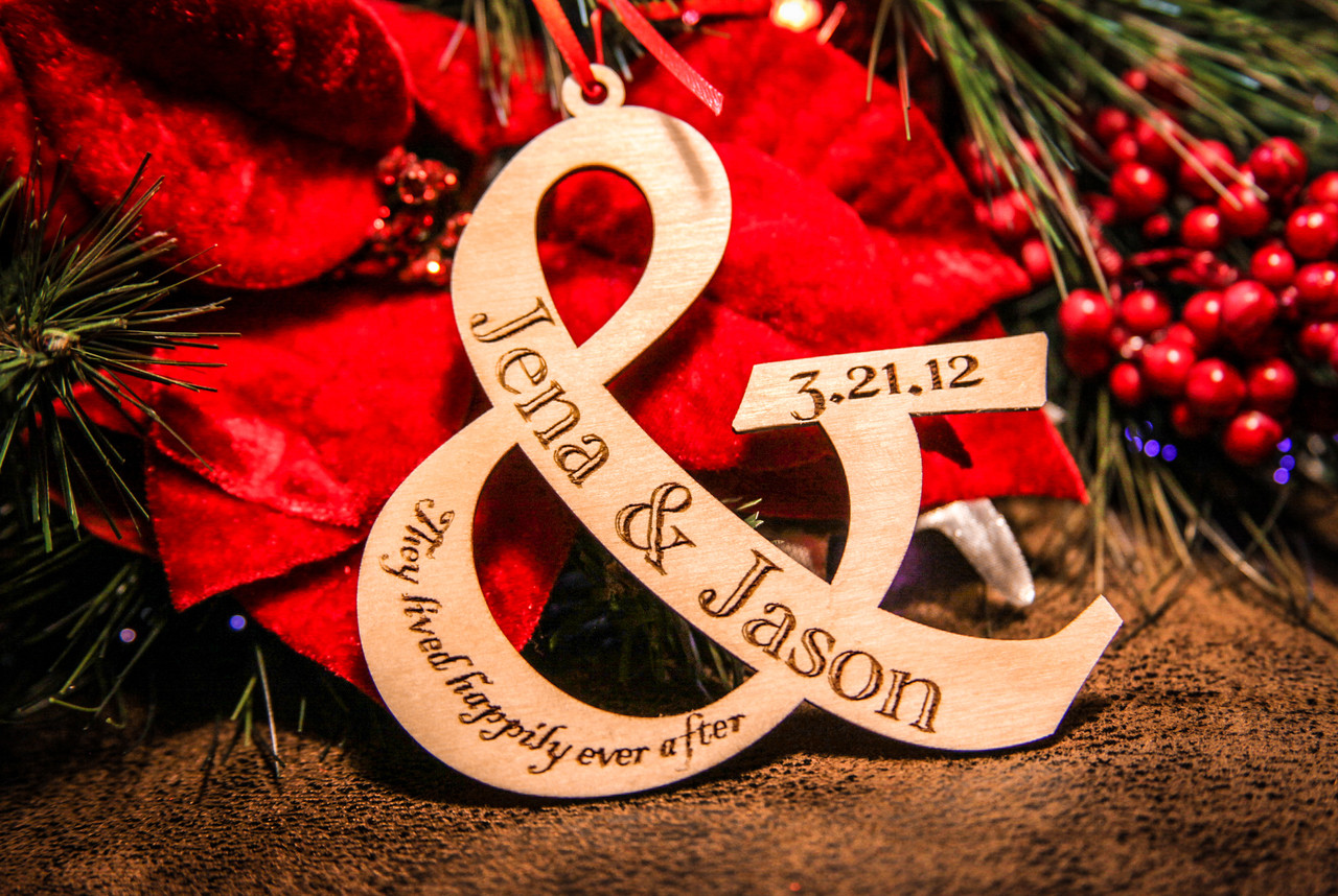 Personalized Christmas Ornament - Couple Ampersand