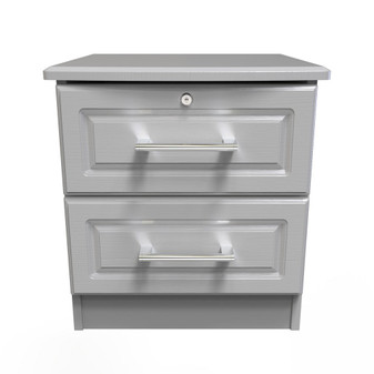 Gina 2 Drawer Bedside Cabinet - with Lock in Grey Ash - GIN007GAGA (1).jpg