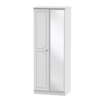 Pembroke Tall Mirrored Wardrobe in White Matt - PEM087WMWM.jpg