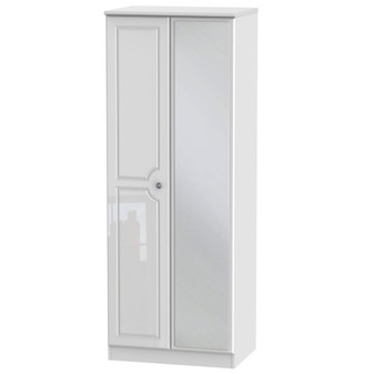 Pembroke Tall Mirrored Wardrobe in White Gloss - PEM087WGWM.jpg
