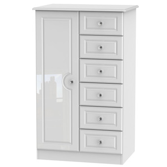 Balmoral Childs Wardrobe in White Gloss & White - BAL059WGWM.jpg