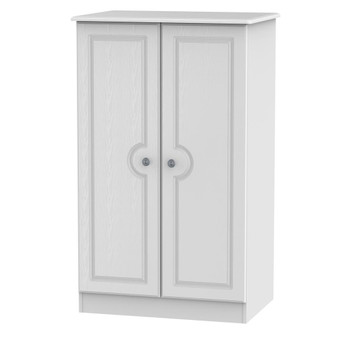 Pembroke 2ft6in Plain Midi Wardrobe in White Matt - PEM058WMWM.jpg