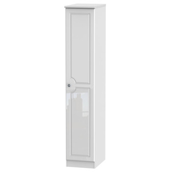 Pembroke Tall Single Wardrobe in White Gloss - PEM090WGWM.jpg