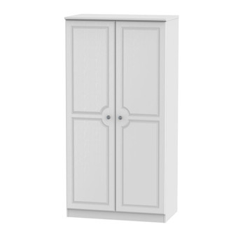 Pembroke 3ft Plain Wardrobe  in White Matt - PEM067WMWM.jpg