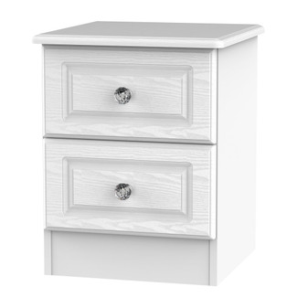 Crystal 2 Drawer Bedside Cabinet in White Ash - CRY005WAWM.jpg